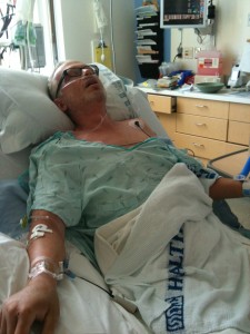 Gary sleeping in the ICU